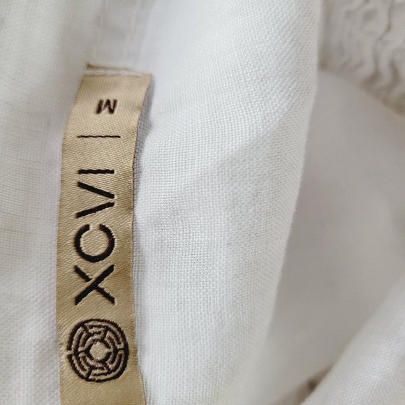 XCVI Womens 100% Linen Clementine Midi Skirt Size Medium Lighweight - Picture 2 of 7